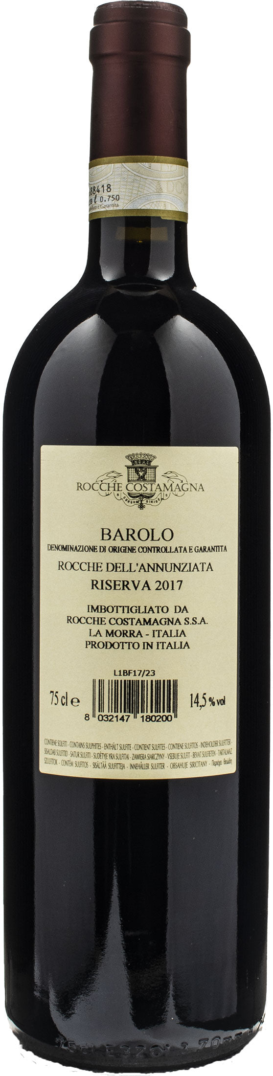 Rocche Costamagna Barolo Rocche dell'Annunziata Bricco Francesco Riserva 2017