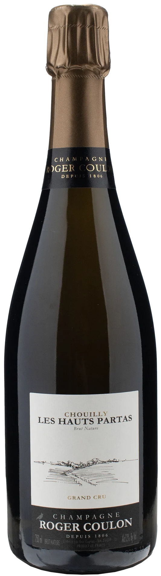 Roger Coulon Champagne Grand Cru Blanc de Blancs Chouilly Les Hauts Partas Brut Nature 2017