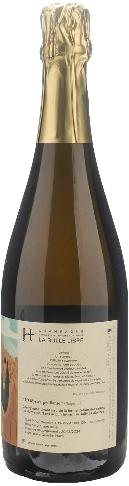 Romain Henin La Bulle Libre Champagne L'Odyssee Petillante Chapitre 1