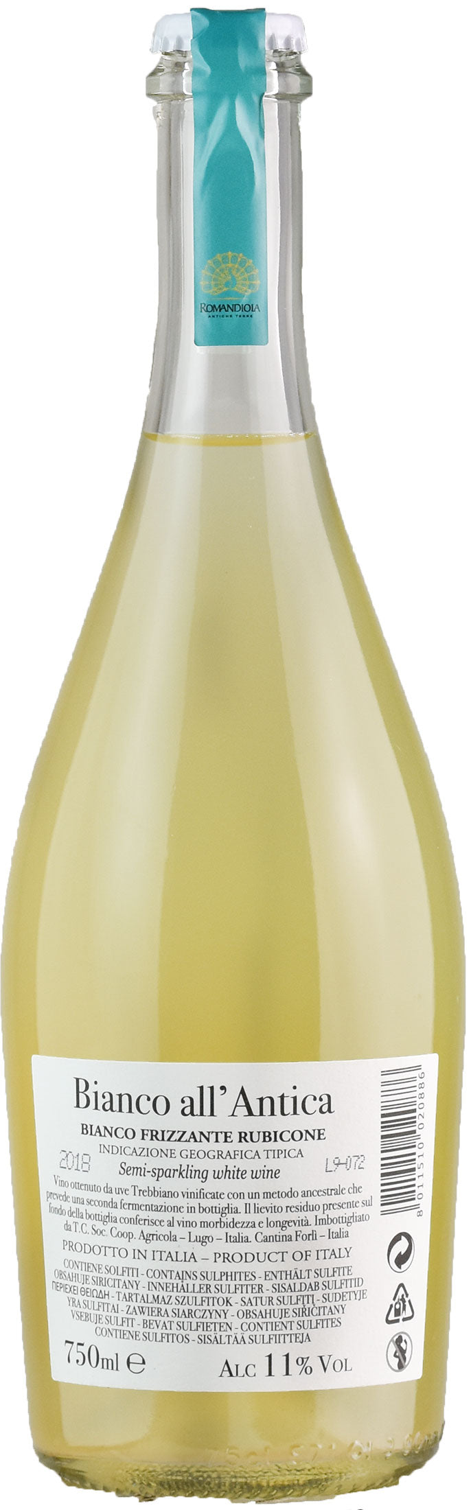 Romandiola Rubicone Frizzante Bianco all'Antica 2018