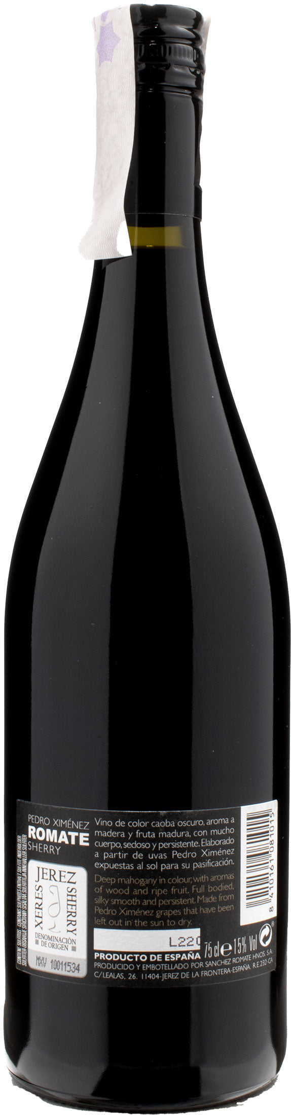 Romate Sherry Pedro Ximénez