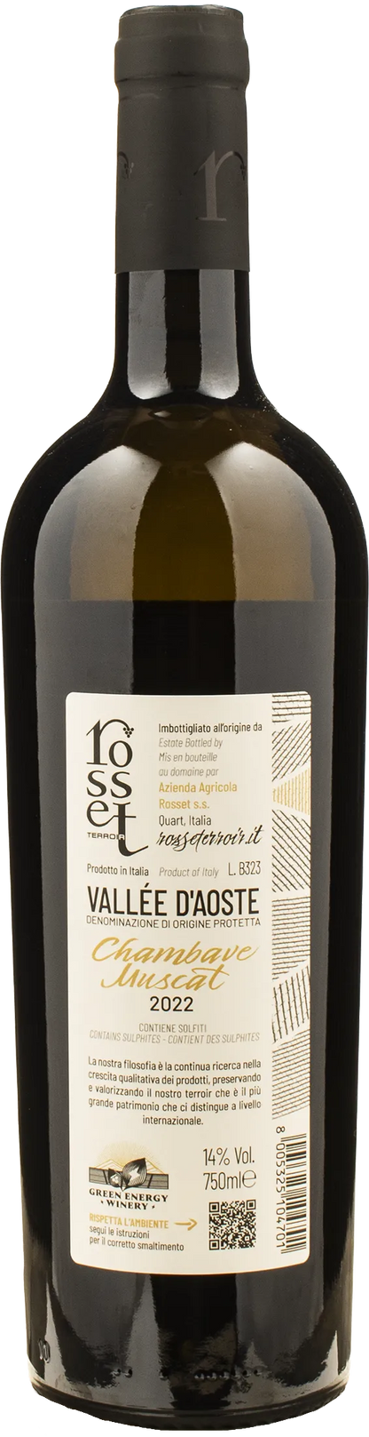 Rosset Terroir Valle d'Aosta Chambave Muscat 2022