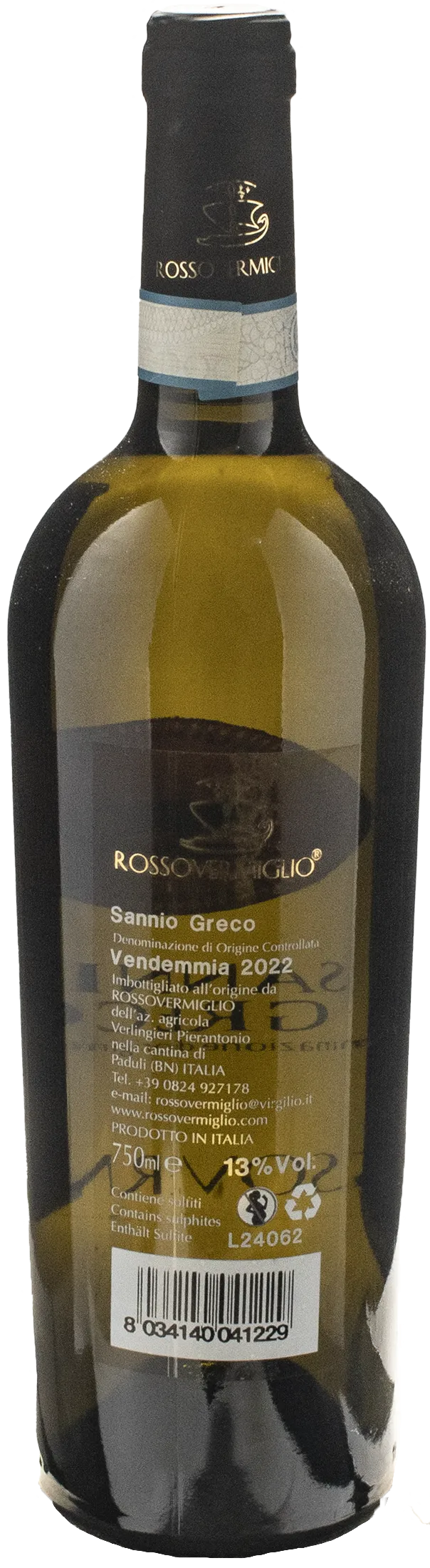 Rossovermiglio Sannio Greco 2022