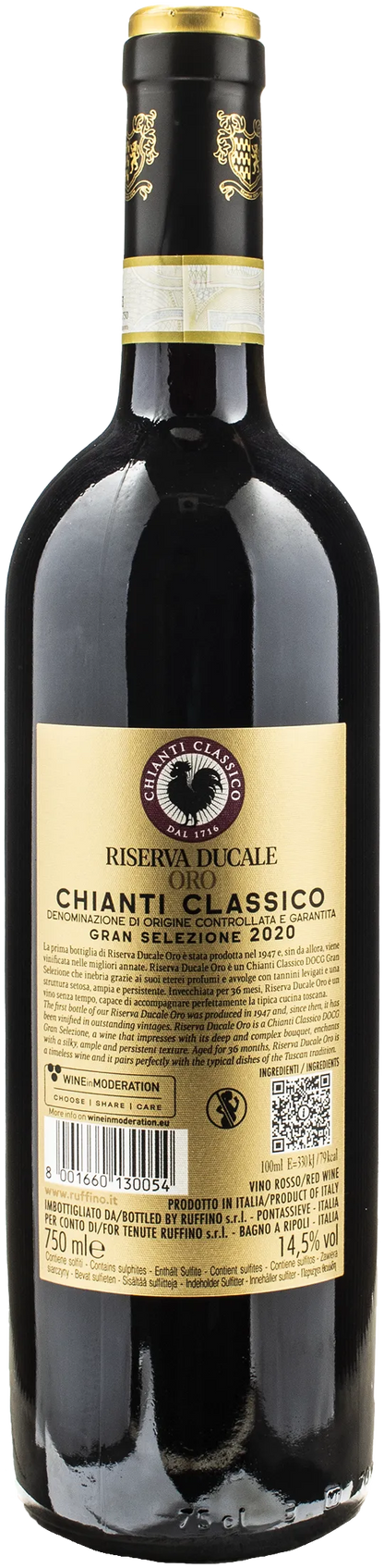 Ruffino Chianti Classico Gran Selezione Riserva Ducale Oro 2020