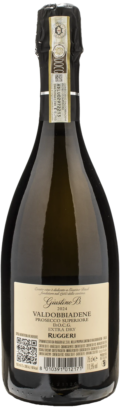 Ruggeri Valdobbiadene Prosecco Superiore Extra Dry Giustino B 2024