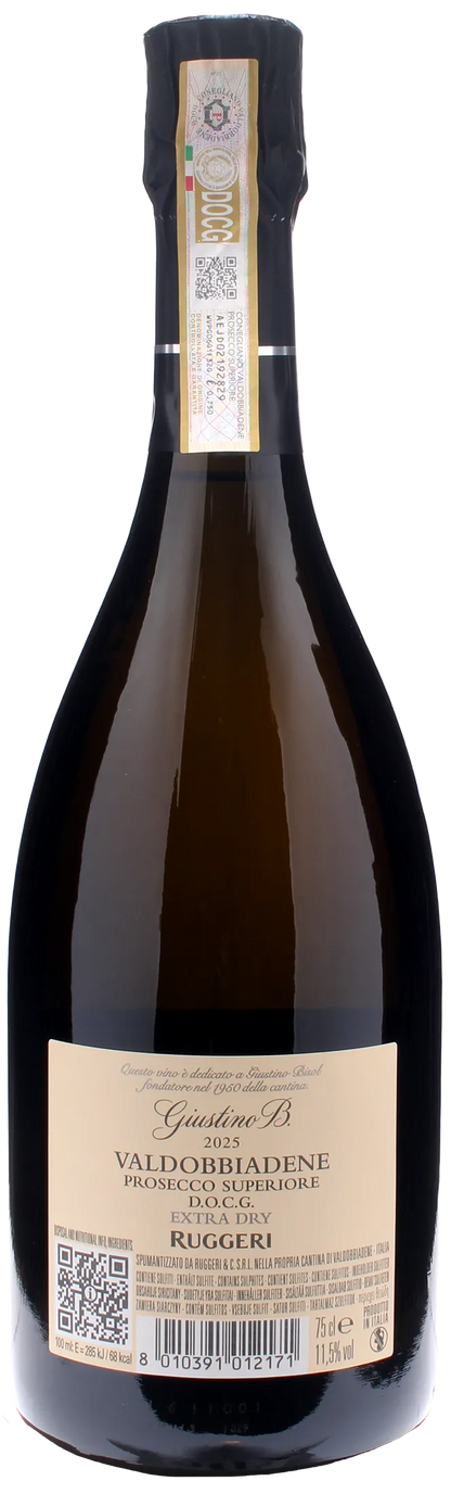 Ruggeri Valdobbiadene Prosecco Superiore Extra Dry Giustino B 2025