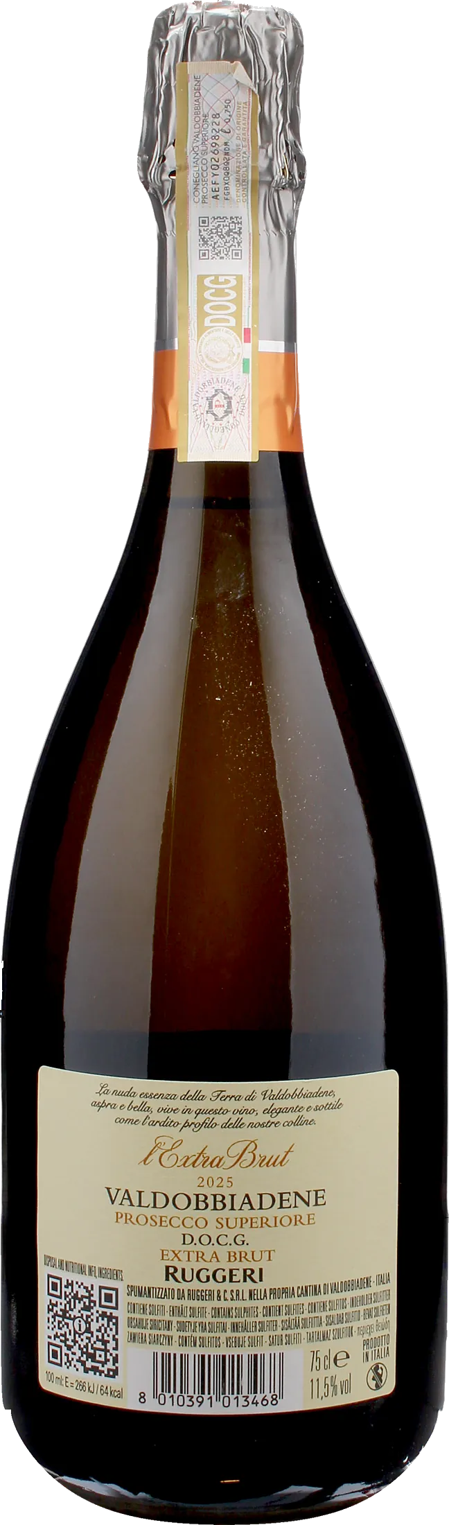 Ruggeri Valdobbiadene Prosecco Superiore L'Extra Brut 2025