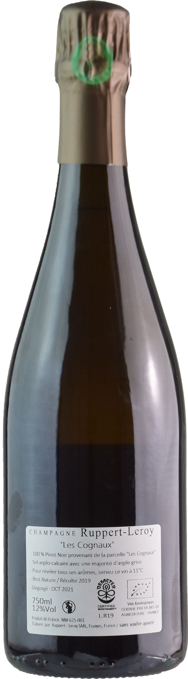 Ruppert Leroy Champagne Les Cognaux Pinot Noir Brut Nature