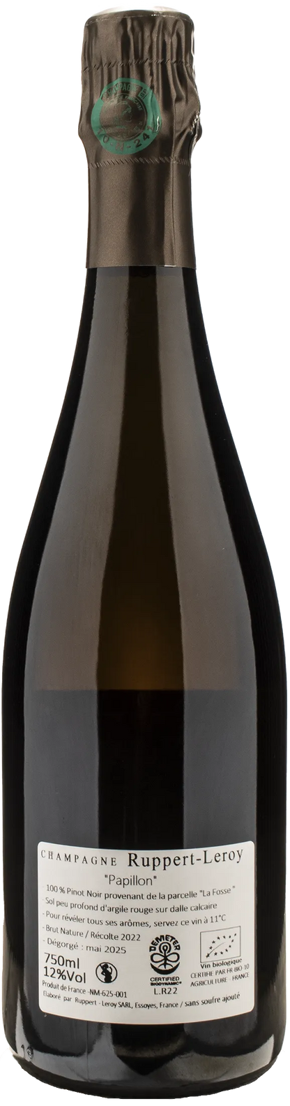 Ruppert Leroy Champagne Pinot Noir Brut Nature Papillon 2022