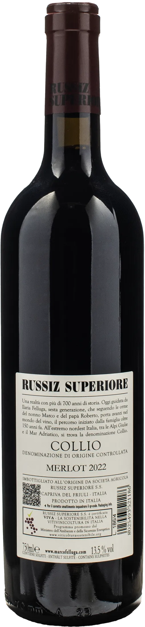Russiz Superiore Collio Merlot 2022