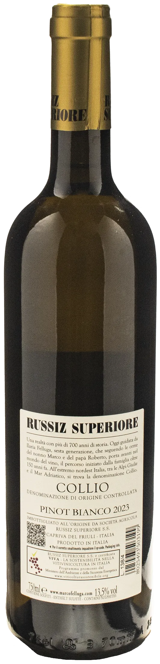 Russiz Superiore Collio Pinot Bianco 2023