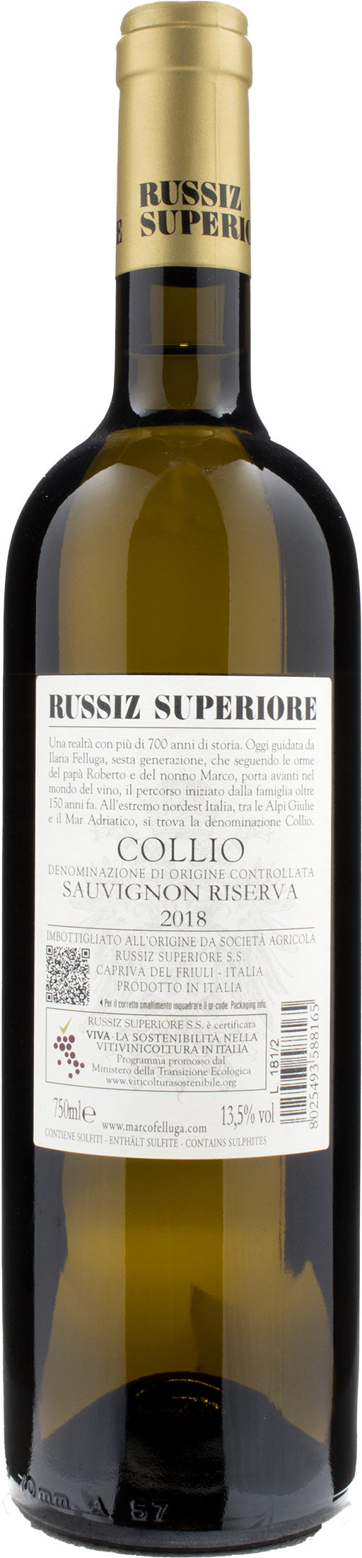 Russiz Superiore Sauvignon Riserva 2018