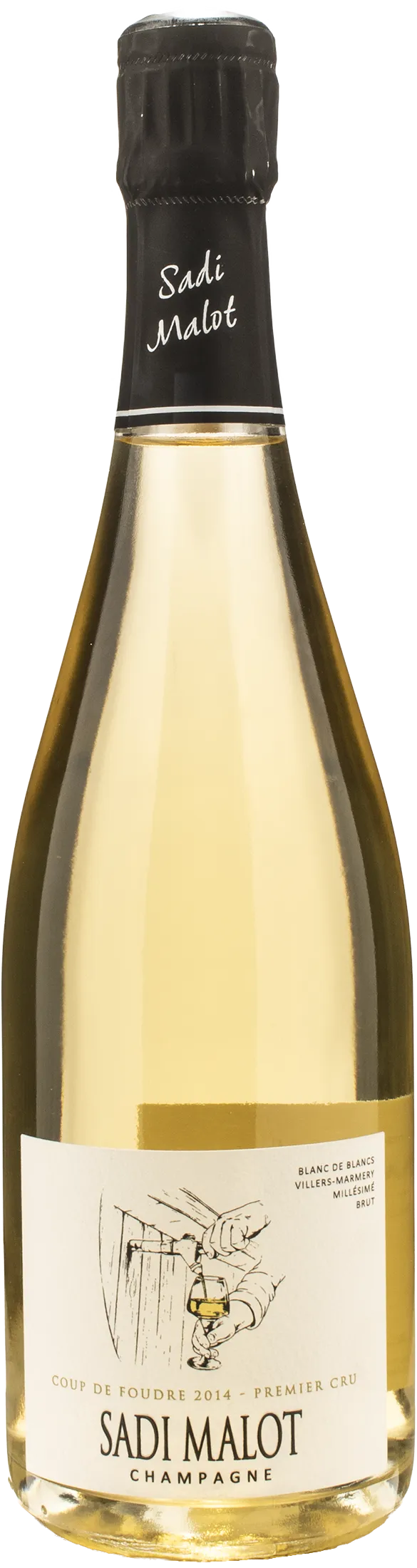 Sadi Malot Champagne 1er Cru Blanc de Blancs Coup de Foudre Brut 2014
