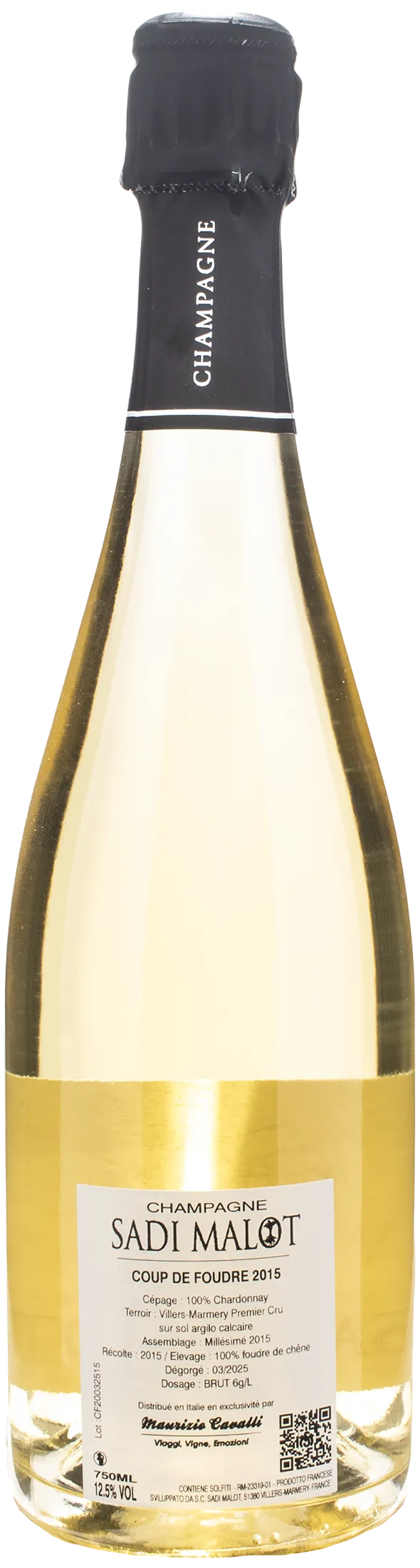 Sadi Malot Champagne 1er Cru Blanc de Blancs Coup de Foudre Brut 2015