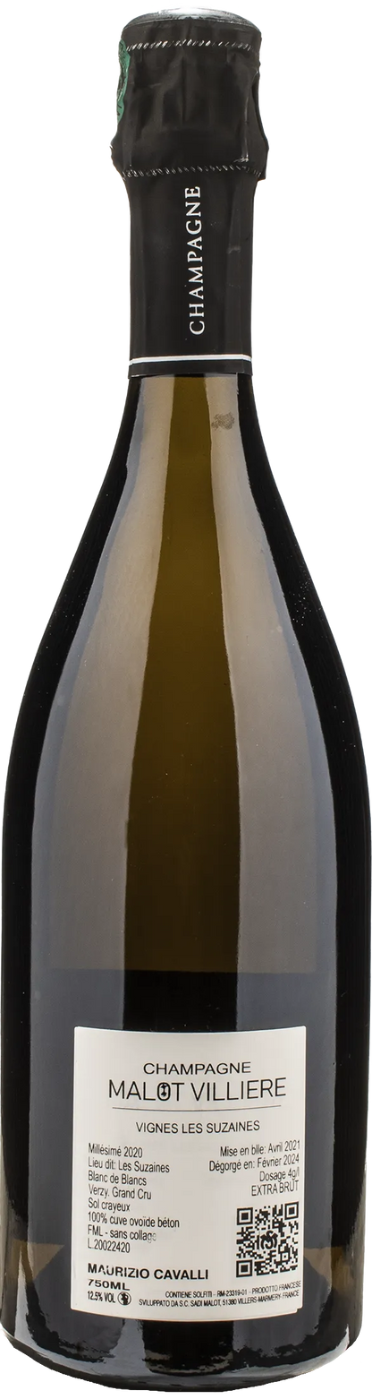 Sadi Malot Champagne Grand Cru Blanc De Blancs Les Suzaines Extra Brut 2020