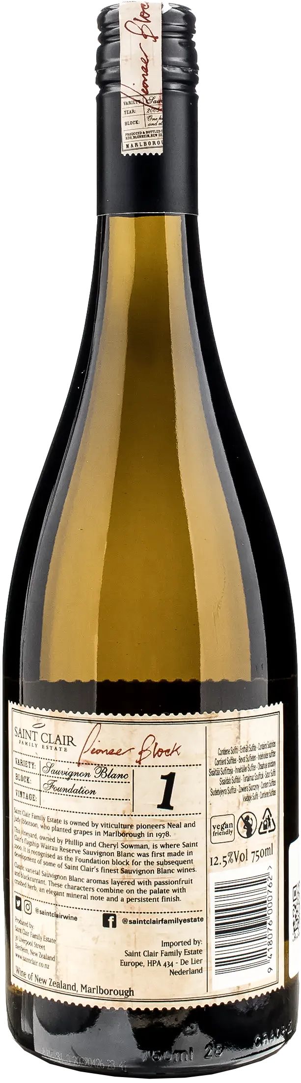 Saint Clair Sauvignon Pioneer Block 1 2022