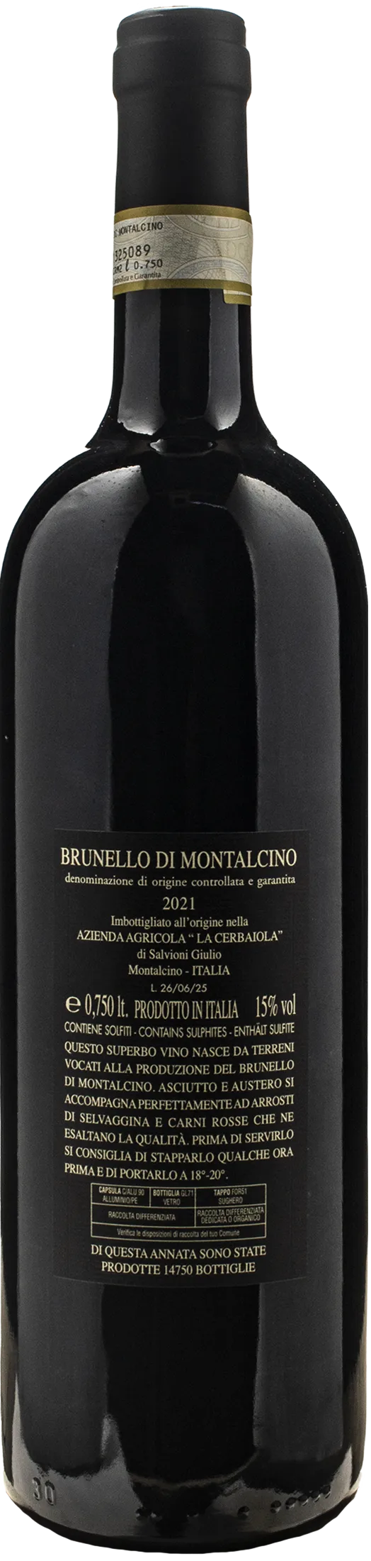 Salvioni La Cerbaiola Brunello di Montalcino 2021