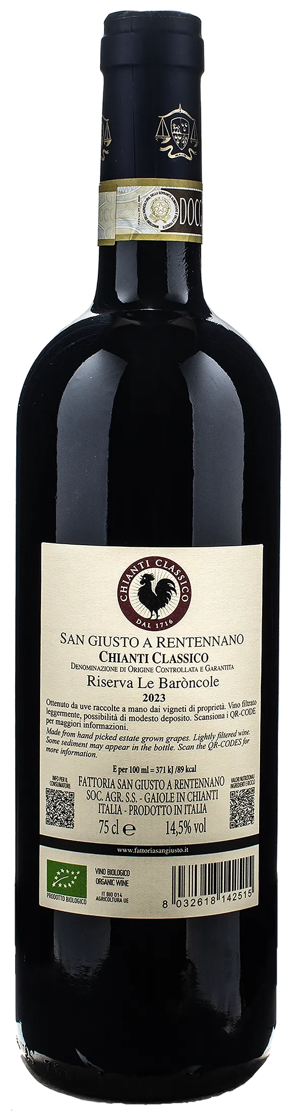 San Giusto a Rentennano Chianti Classico Le Baròncole Riserva 2023