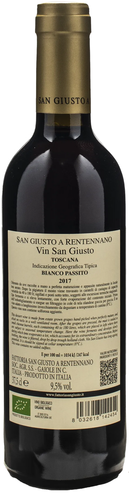 San Giusto a Rentennano Passito Toscana Vinsangiusto 0.375L 2017