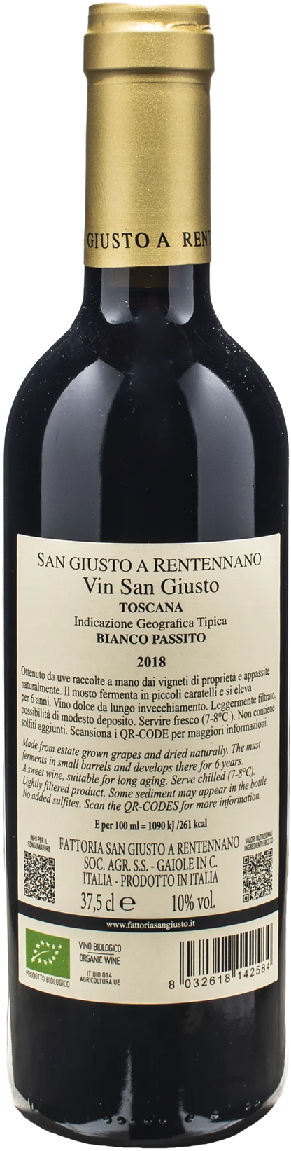 San Giusto a Rentennano Passito Toscana Vinsangiusto 0.375L 2018