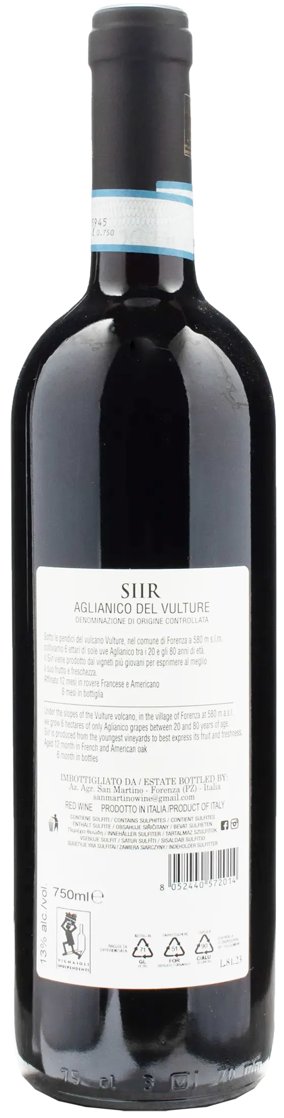 San Martino Aglianico Vulture Siir 2021
