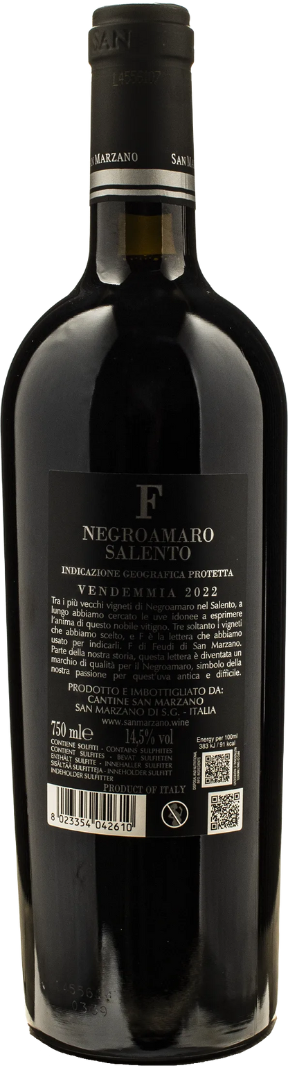 San Marzano F Negroamaro del Salento 2022