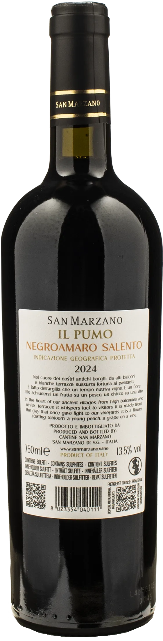 San Marzano Il Pumo Negroamaro Salento 2024