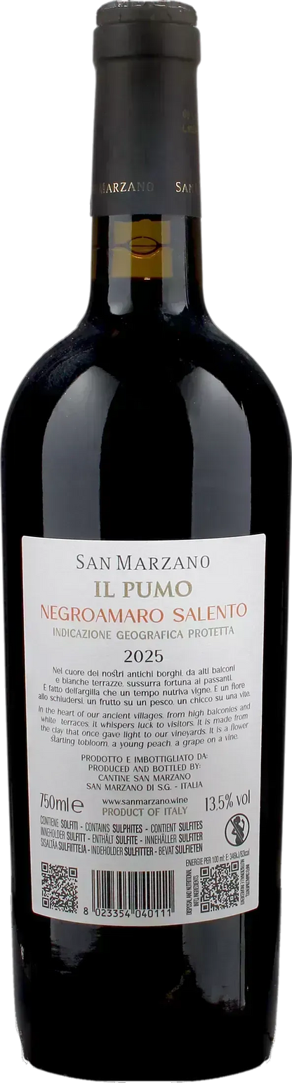 San Marzano Il Pumo Negroamaro Salento 2025