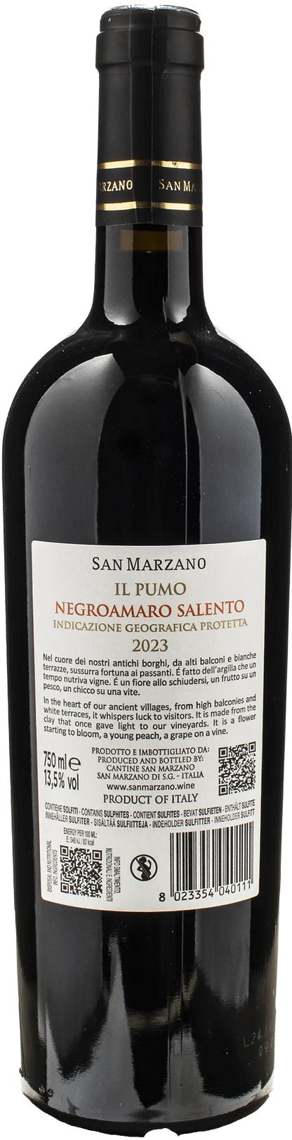 San Marzano Il Pumo Negroamaro Salento IGP 2023