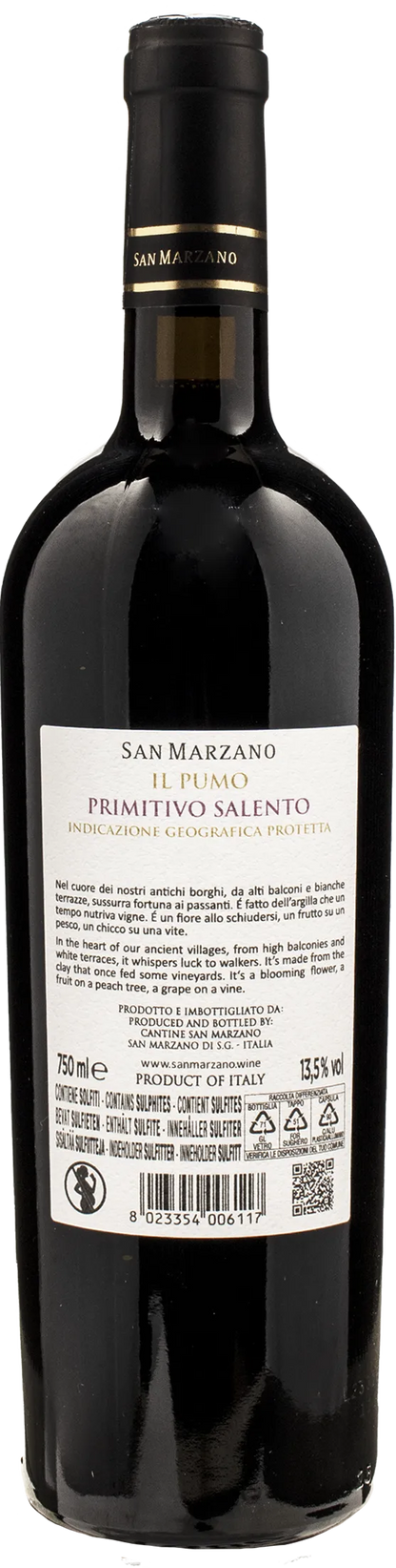 San Marzano Il Pumo Primitivo Salento IGP 2022