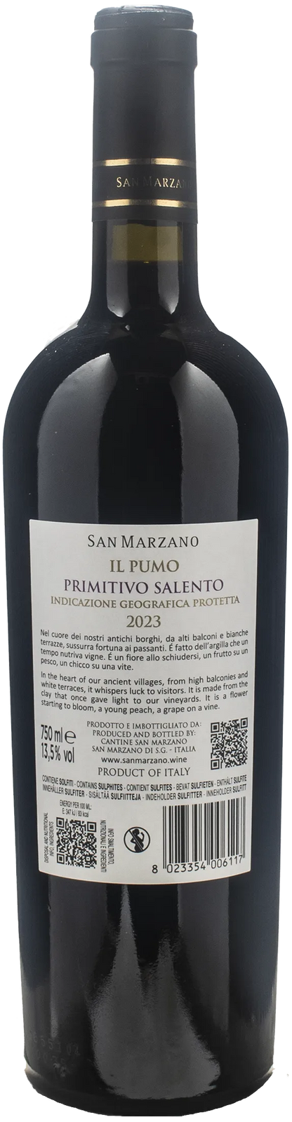 San Marzano Il Pumo Primitivo Salento 2023