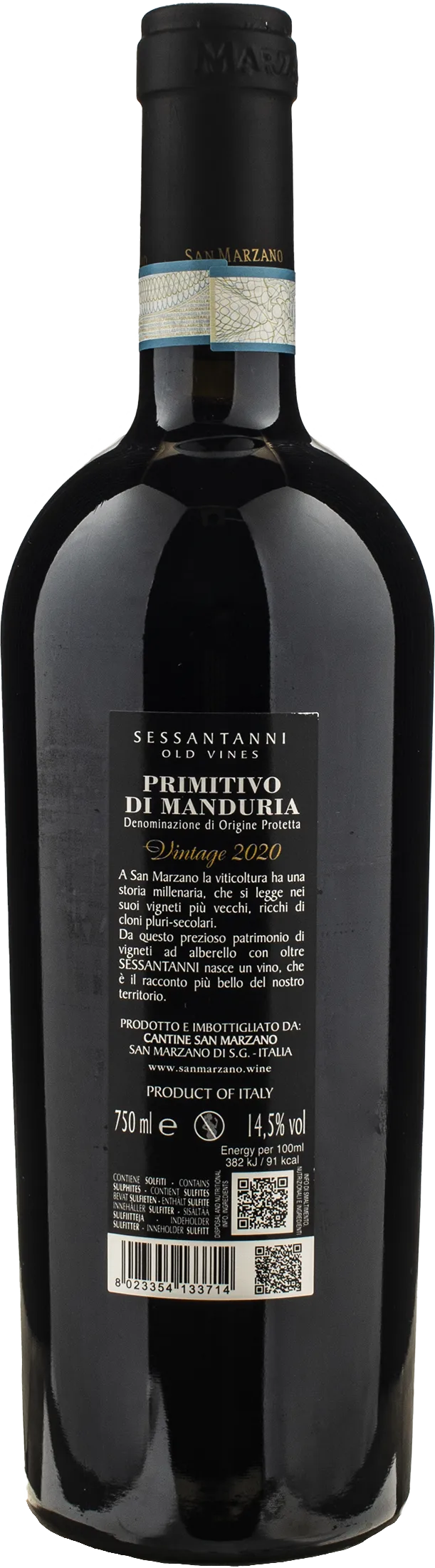 San Marzano Sessantanni Primitivo di Manduria Vintage 2020