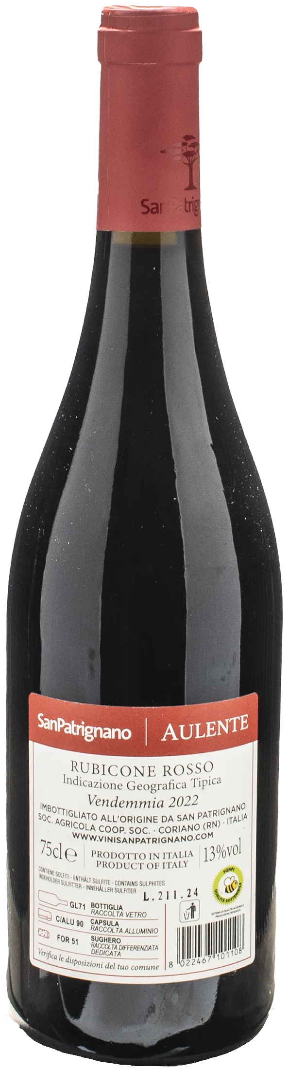 San Patrignano Aulente Rubicone Rosso 2022