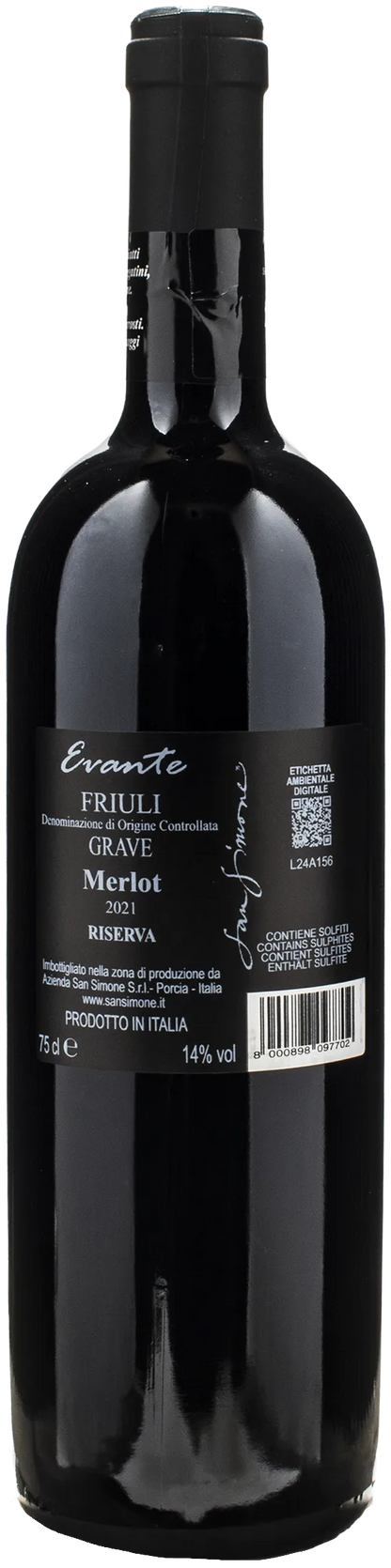 San Simone Merlot Riserva Evante 2021