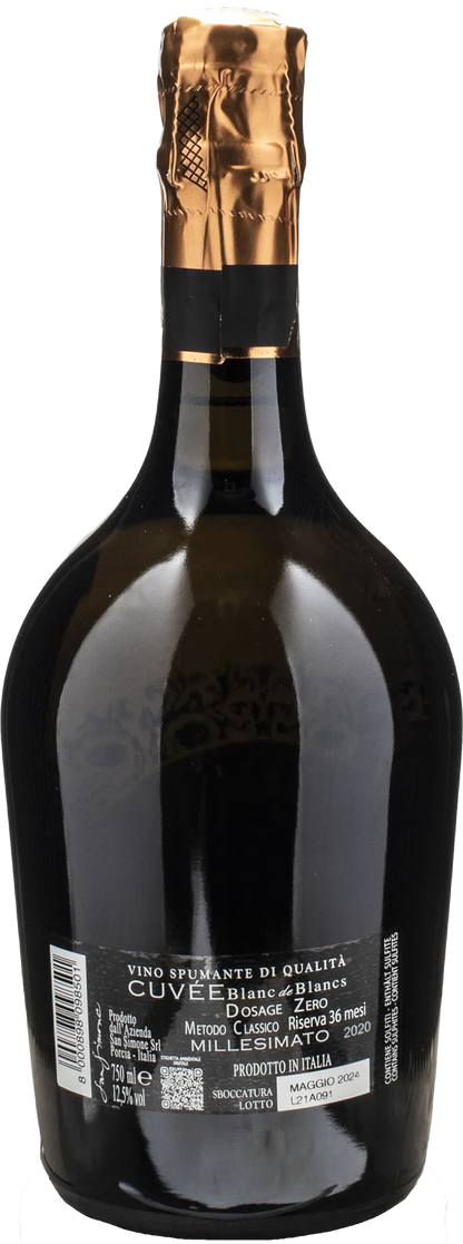 San Simone Metodo Classico Zero Dosage Cuvee Blanc de Blancs Riserva 36 Mesi 2020