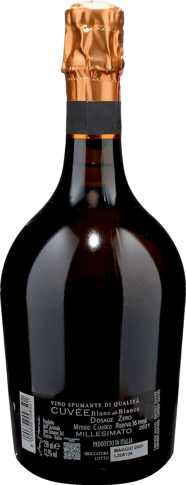 San Simone Metodo Classico Zero Dosage Cuvee Blanc de Blancs Riserva 36 Mesi 2021