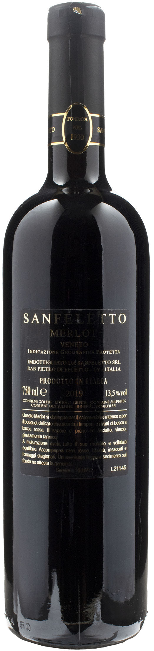 Sanfeletto Merlot Caìvo 2019