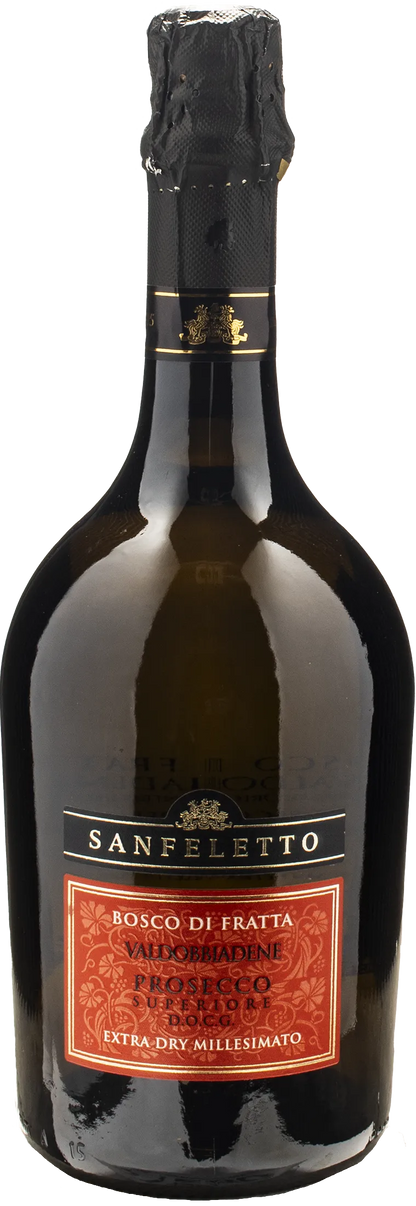 Sanfeletto Valdobbiadene Prosecco Superiore Bosco di Fratta Extra Dry Millesimato 2023