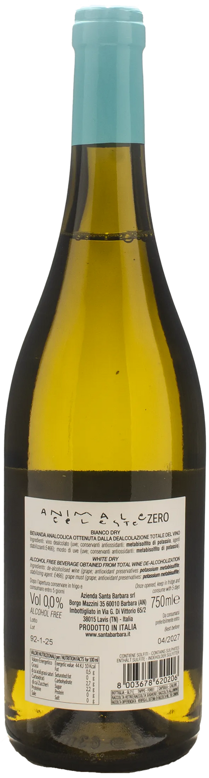 Santa Barbara Stefano Antonucci Animale Celeste Bianco Dry Zero Alcol