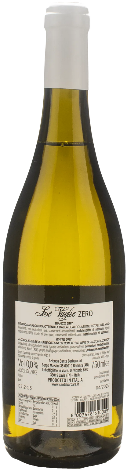 Santa Barbara Stefano Antonucci Le Vaglie Bianco Dry Zero Alcol