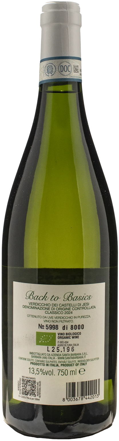 Santa Barbara Verdicchio Castelli di Jesi Back to Basics 2024