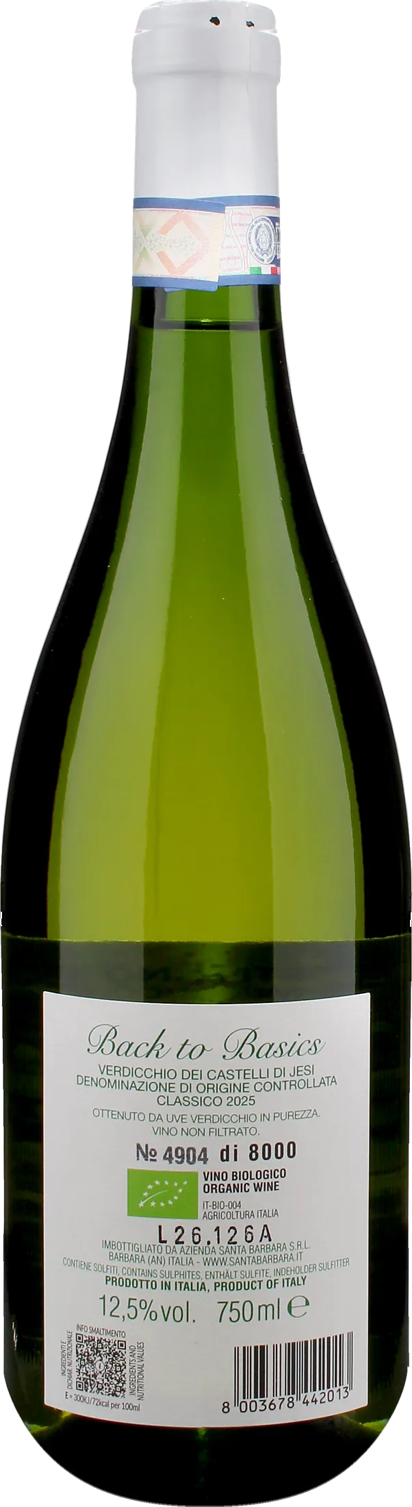 Santa Barbara Verdicchio Castelli di Jesi Back to Basics 2025
