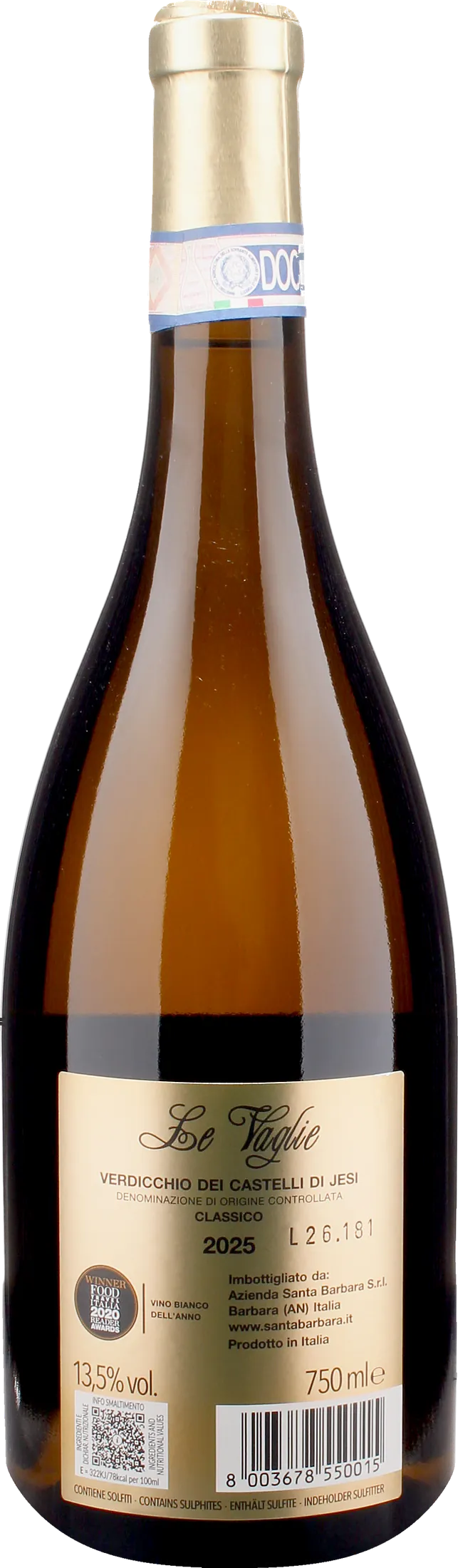 Santa Barbara Verdicchio Dei Castelli di Jesi Classico Le Vaglie 2025