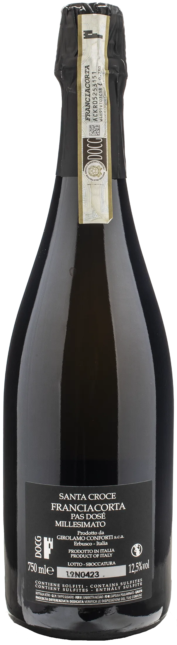Santa Croce Franciacorta Pas Dosè Millesimato 2019