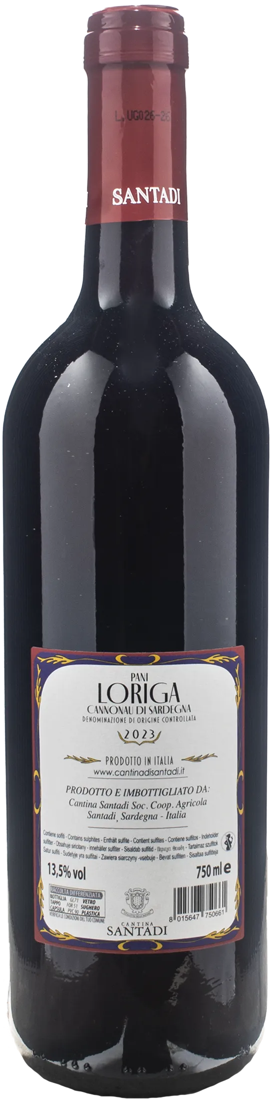 Santadi Cannonau di Sardegna Pani Loriga 2023