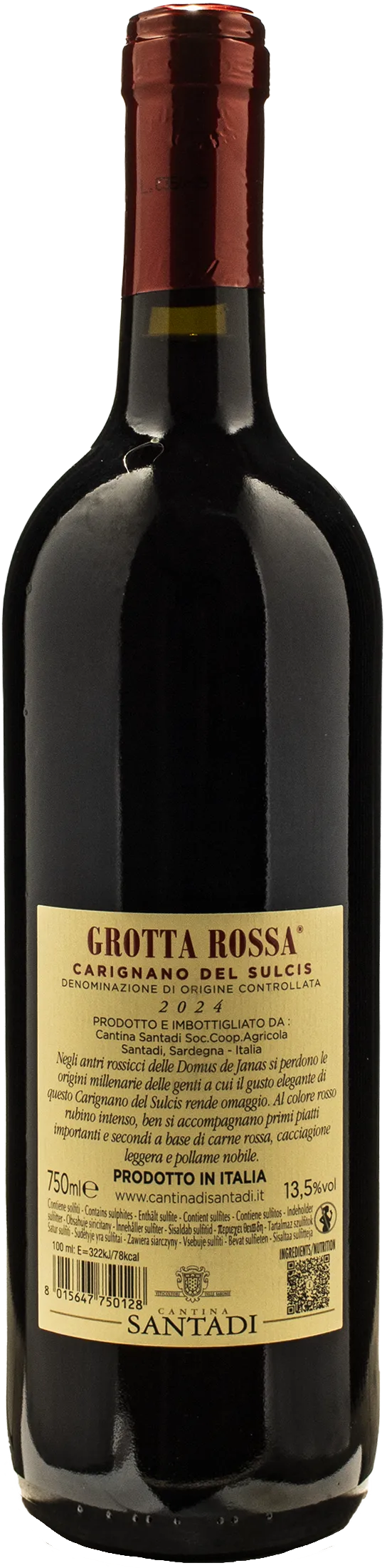 Santadi Carignano del Sulcis Grotta Rossa 2024