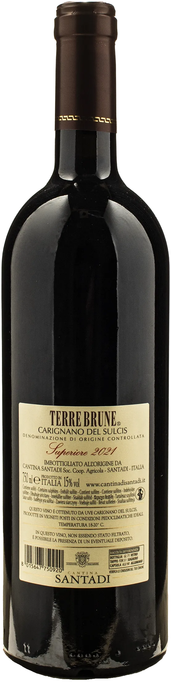 Santadi Carignano del Sulcis Superiore Terre Brune 2021