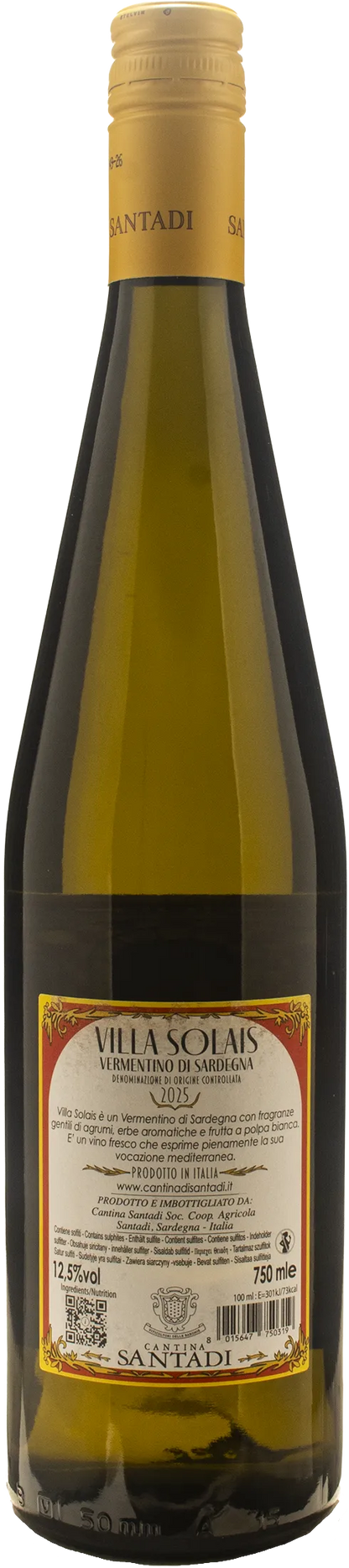 Santadi Vermentino di Sardegna Villa Solais 2025