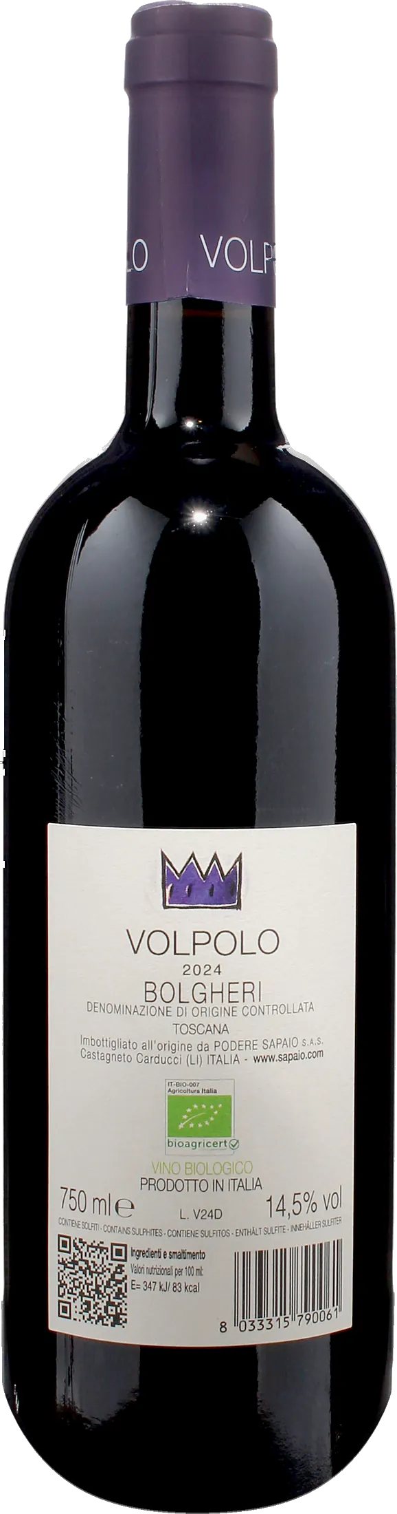 Sapaio Bolgheri Volpolo 2024