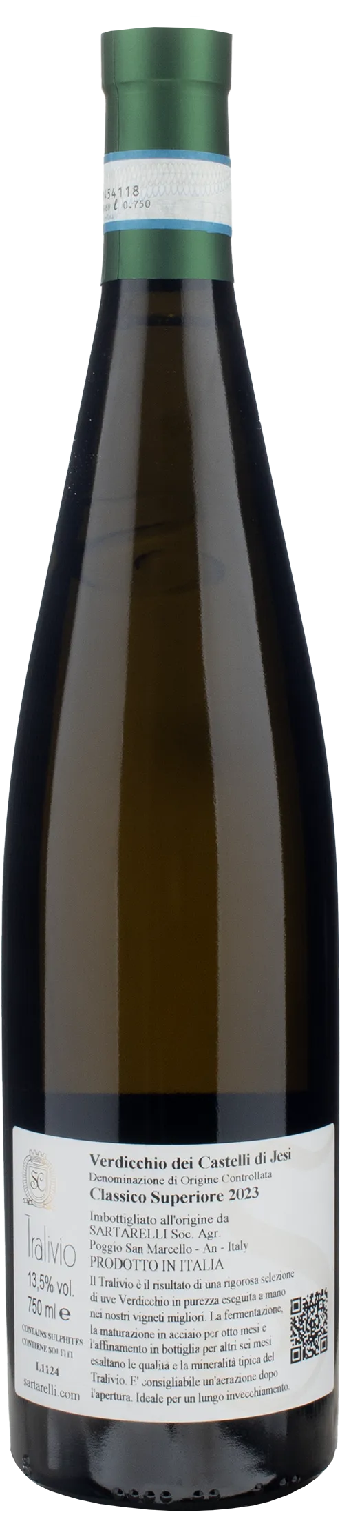 Sartarelli Tralivio Verdicchio dei Castelli di Jesi Classico Superiore 2023